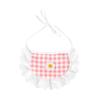 Cat Saliva Towel Cute Lace Bib Plaid Dog Saliva Towel Ins Pet Bib Pet Saliva Towel