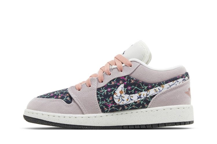 Kids' Sneakers Nike Jordan 1 Low SE Floral (GS) Platinum Violet/Anthracite/Red Stardust/Sail