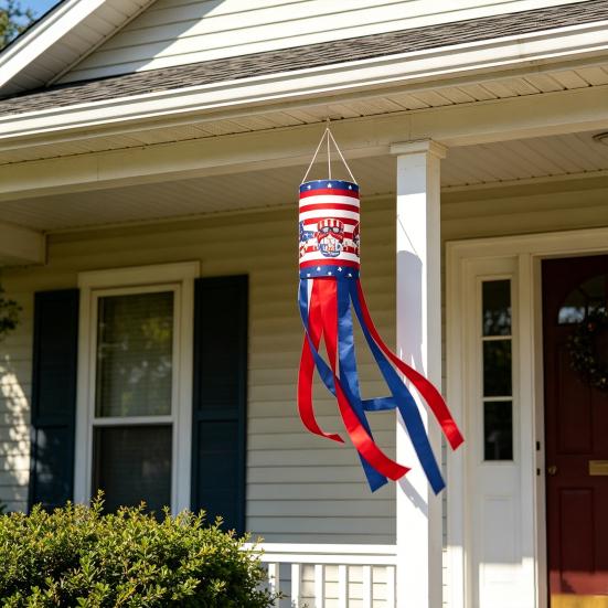 Amerikanische Flagge Windfahne 4. Juli Dekorationen Unabhängigkeitstag Wetterfeste Flagge Patriotische Dekoration für Garten Hof