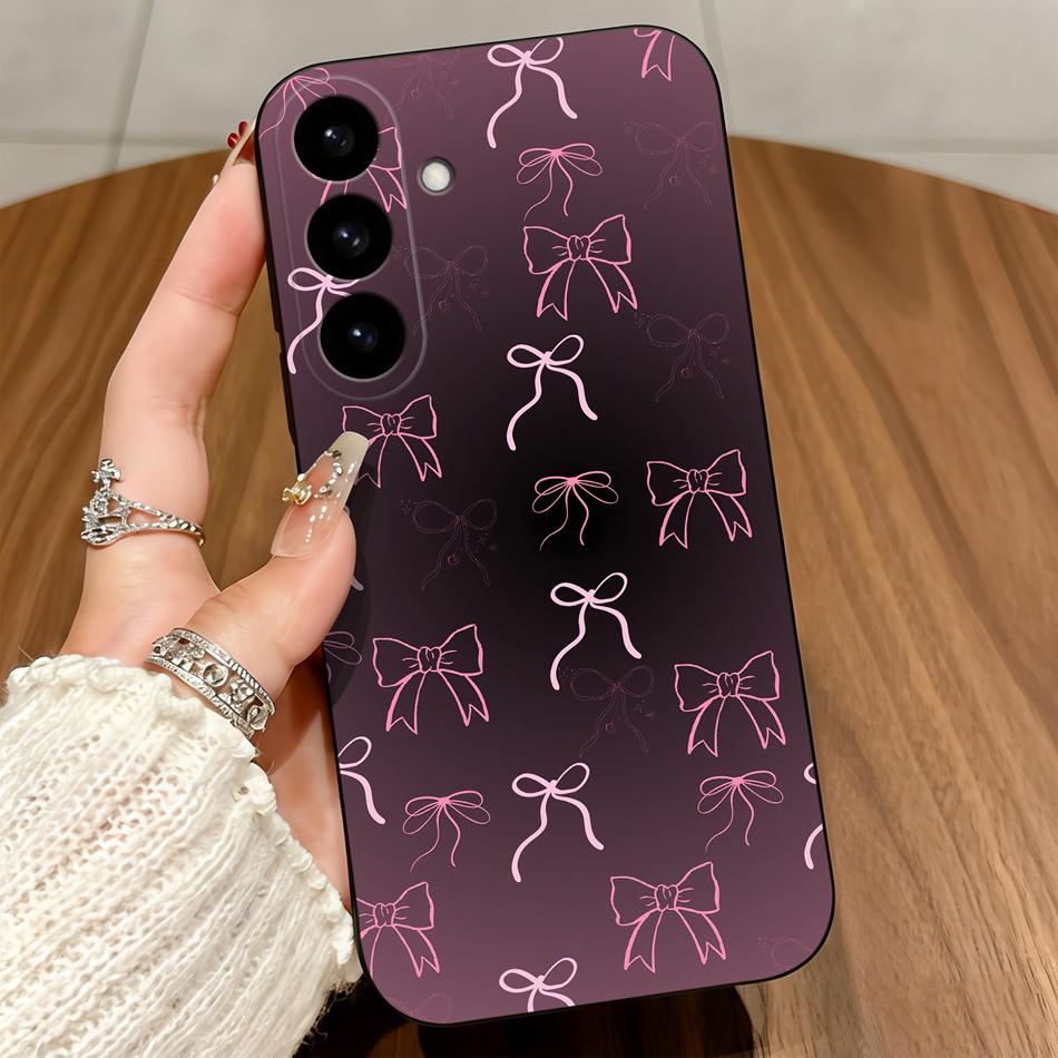Polka Dot Bow Soft Funda For Samsung Galaxy S26 S25 S24 S23 S22 S21 S20 FE Plus Ultra Case Untra Thin Anti Choc Phone Housing