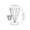 Cone-shaped French Fry Holder, Display Rack for Fried Chicken, Reusable Basket