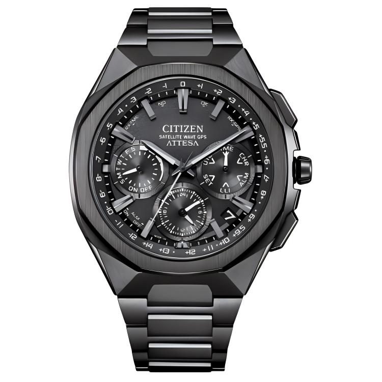 

CITIZEN Attesa Light Powered Quartz Movement Titanium Strap Watch 44mm Men s Watches Black Dial CC4105-69E Black Dial
