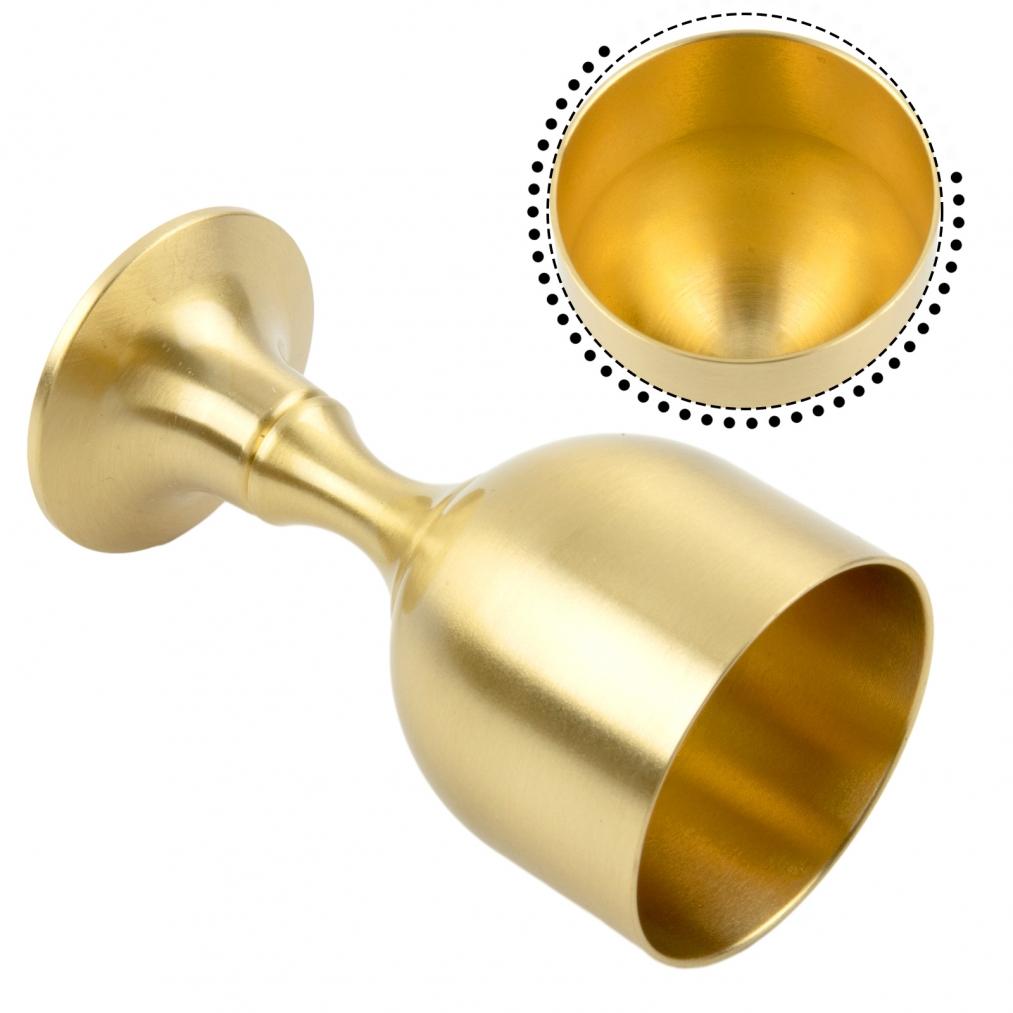 Compact Vintage Brass Wine Glass Drinking Tumbler Cup Mug for Home Bar