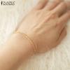 Frauen Party Urlaub Mode Chic Armband Schmuck Plain Armreif Gold Silber Kette Ornament