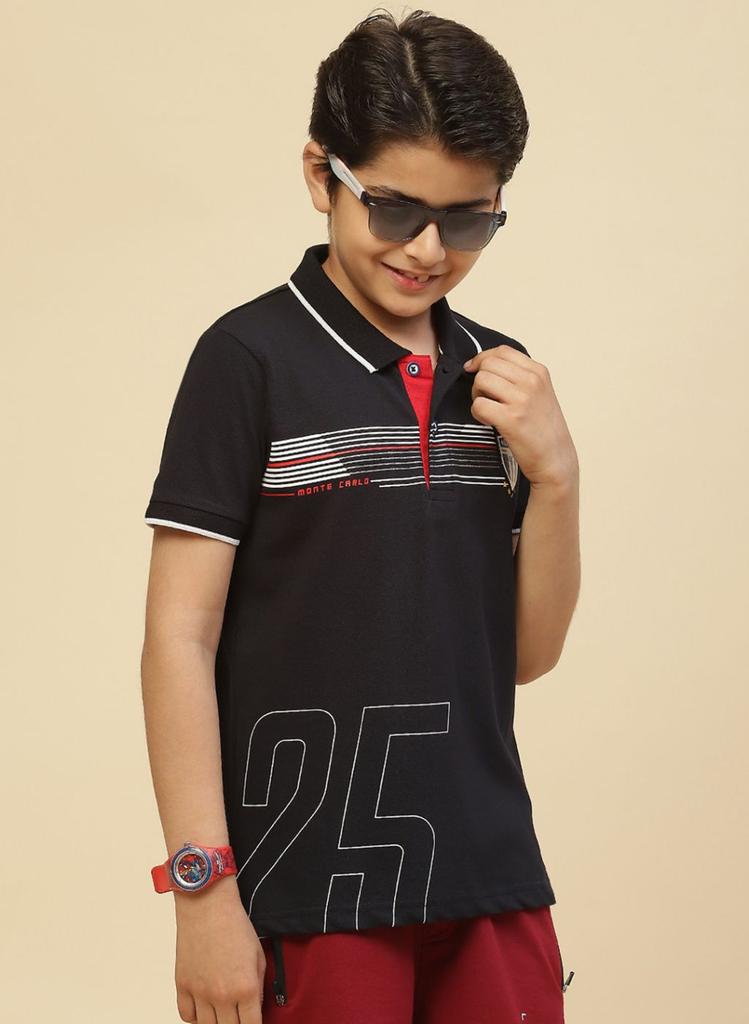 MONTE CARLO Boys Collar Neck T-Shirt