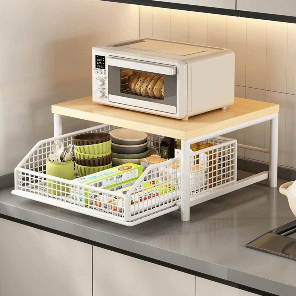 Space Saving Microwave Stand Countertop Storage Multi-Appliance Rack Microwave Rack  Toaster Oven