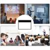 Projector Screen 247 x 168 cm 100 Inch 16:9 HD 4K Projection Screen Electric with Remote Control, White