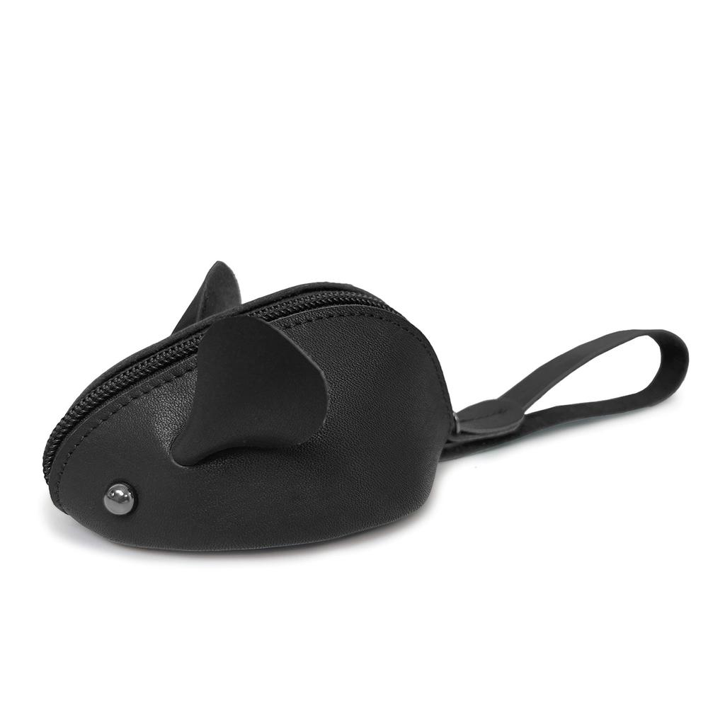 Portamonete in Vera Pelle Creativo Carino Borsa Portaoggetti a Forma di Topo Tendenza Tasca con Cerniera Uomo Donna Portafogli Portatili Borse Portachiavi per Bambini