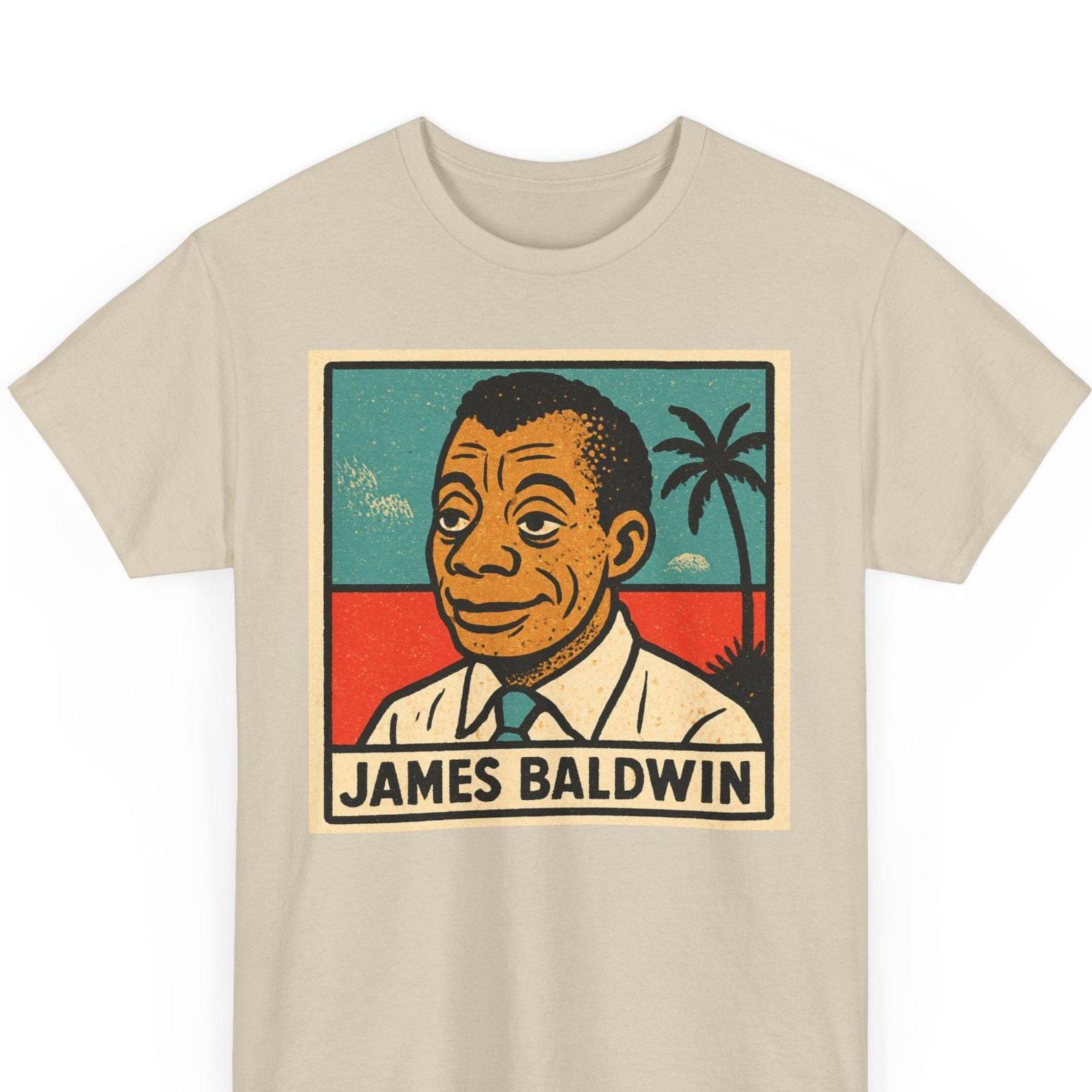 James Baldwin Retro Comic T-Shirt: Literary Pop Art Unisex Tee 4XL