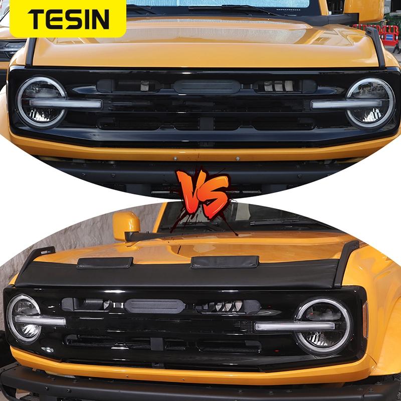 TESIN Front Engine Hood Bra Cover Protector Bonnet Guard Auto Parts for Ford Bronco  2022 Car Exterior