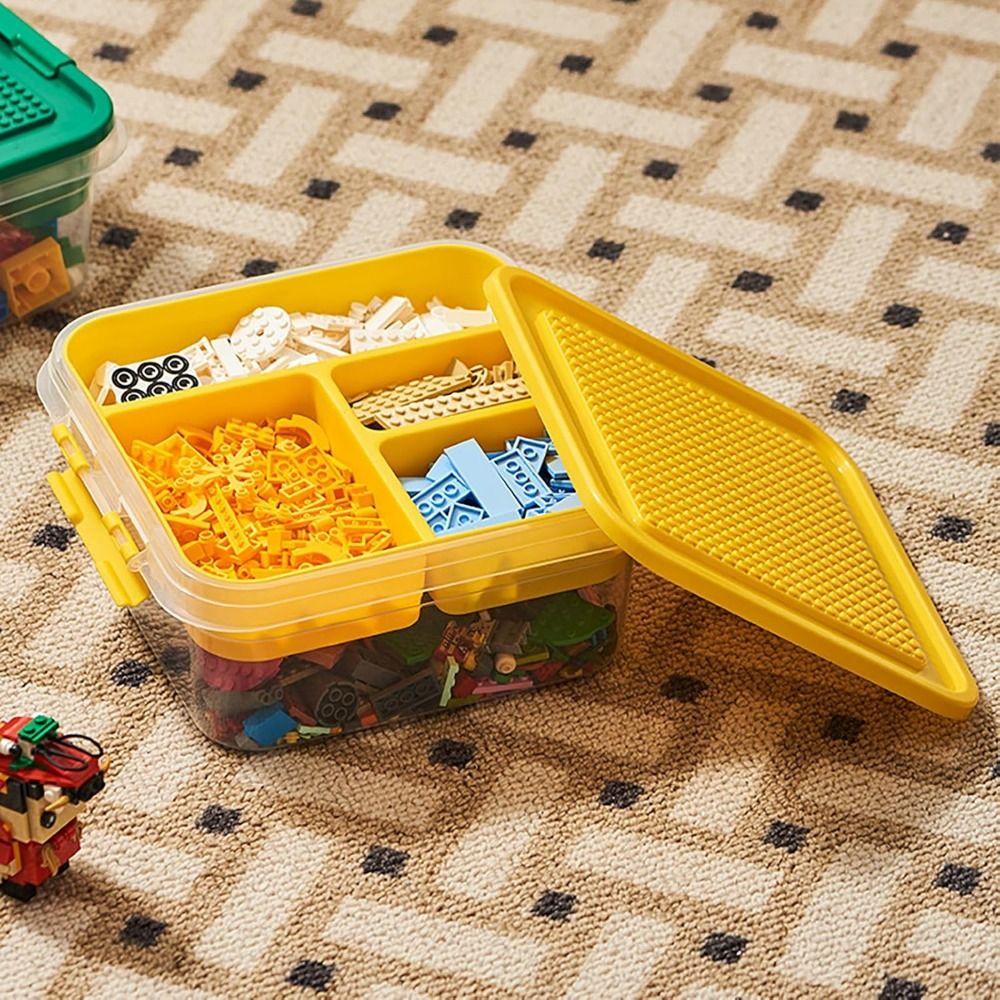 Dustproof Children's Toy Organizer Stackable Particle Holder Building Blocks Storage Box Household