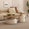 Dundru Cream Style Nordic Round Coffee Table Set