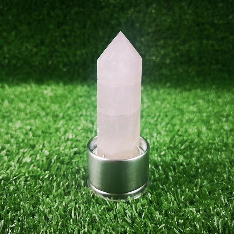 Elixir Crystal Quartz Water Bottle Natural Obelisk Point Wand Reiki Rock Healing