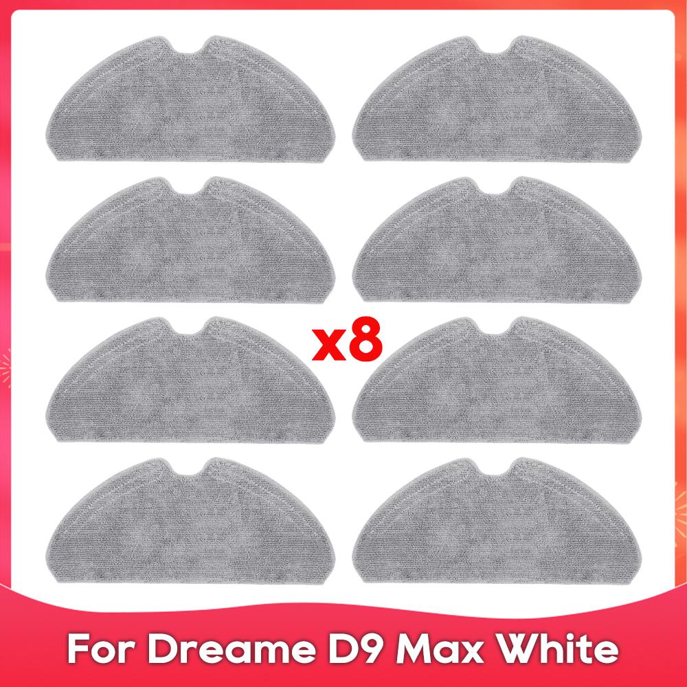 Fit For ( Dreame D9 Max White / RLD33GA ) Roller Side Brush Hepa Filter Mop Cloths Rag Robot Vacuum Cleaner Accessory Spare Part