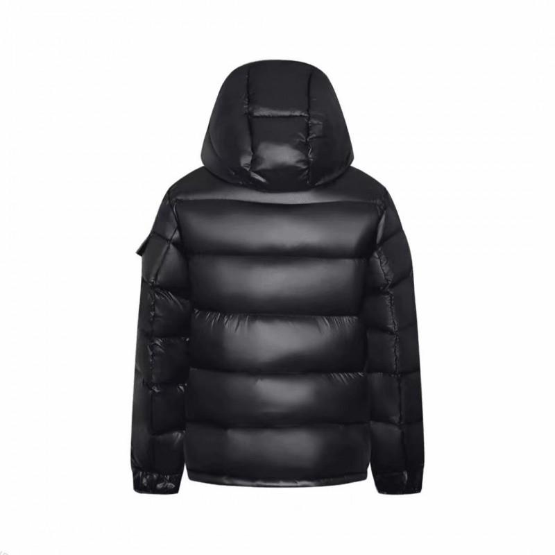 Womens Winter Down Jacket Couple Style Glossy Thick Warm Stand Collar Loose Fit Streetwear