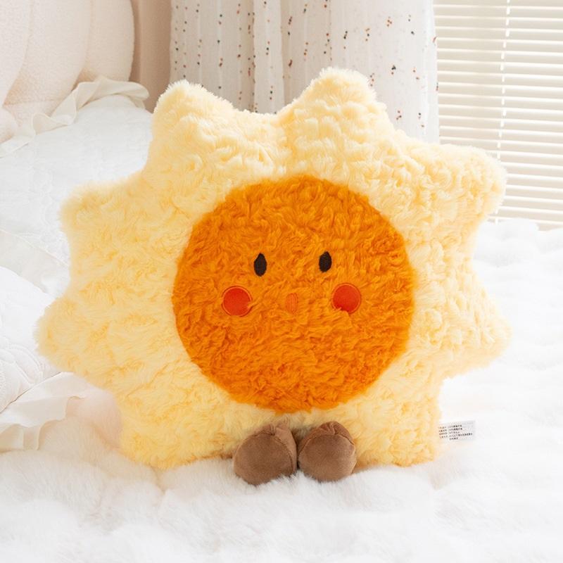 Minimalist style star pillow, cute sun cloud plush toy, bedside waist pillow, sleeping doll