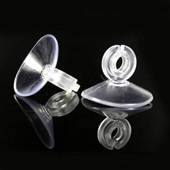 10Pcs Aquarium Suction Cup Clips Set, Fish Tank Air Line Holder, Clear Plastic for Glass Fish Supples