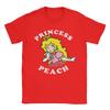 Unisexs Super Marios Princess Peach Big Character Portrait T Shirt Pure Cotton Clothes Short Sleeve O Neck Tees 6XL TShirts