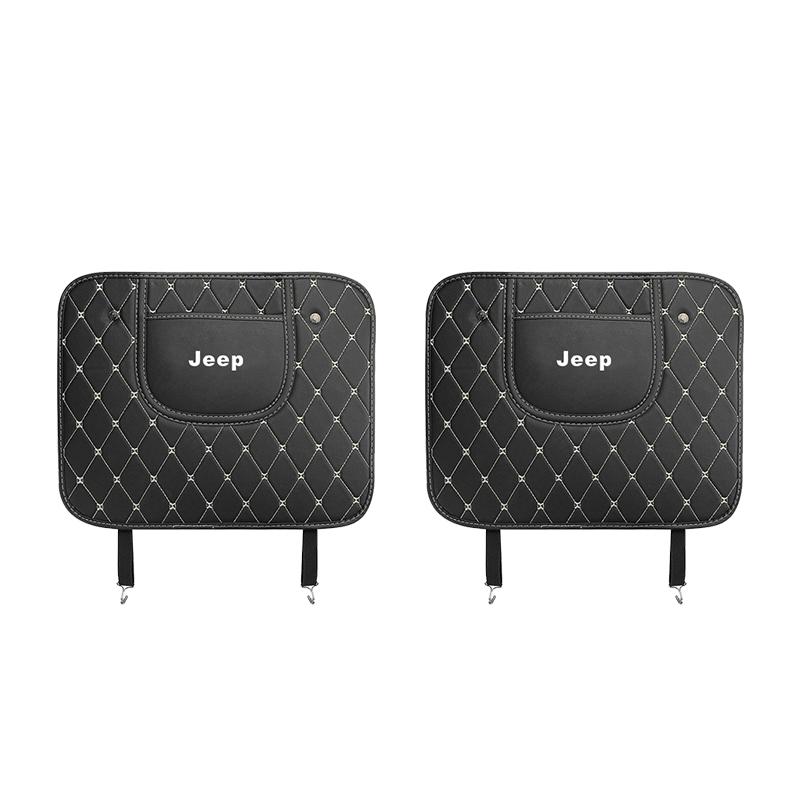 

Cup Holders 2Pcs Car Interior Anti-Kick Mat Auto Seat Back Protector Pad For Jeep Grand Cherokee Wrangler JK Gladiator Compass R