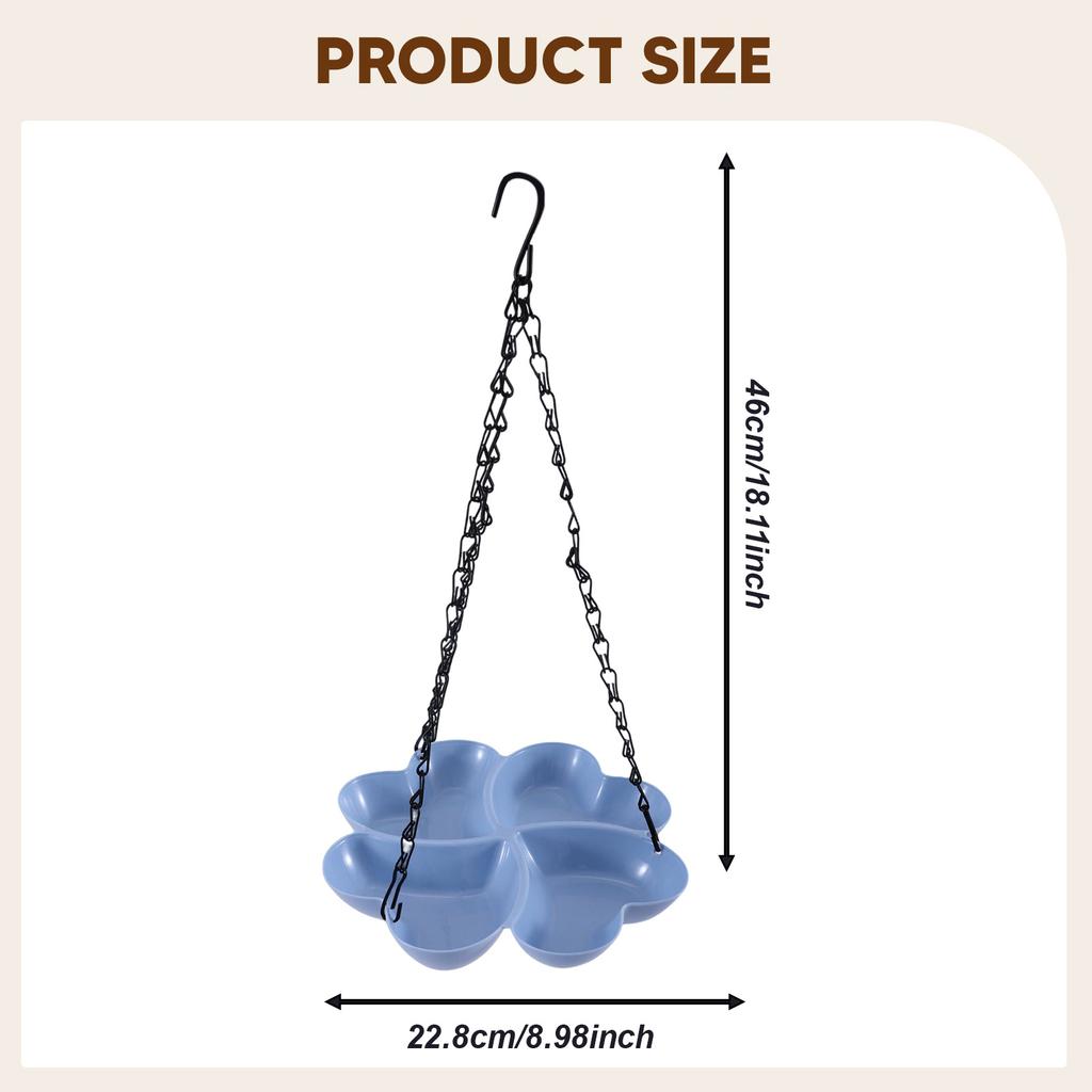 Bird Feeder Hanging Bird Feeding Tray Bird Water Bowl for Outdoor Garden Patio Parrots Doves Bird Feeding Supplies