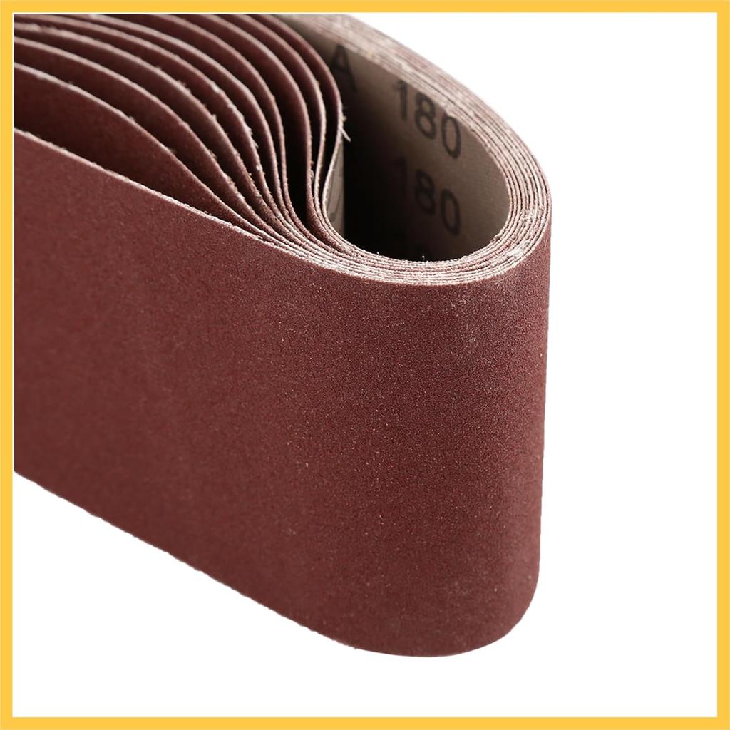 3 x 18 Inch Sanding Belts 180 Grit Aluminum Oxide Sanding Belt Sandpaper for Portable Belt Sander 10 Pcs Auto Replacement Parts