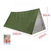 Portable Orange and Silver Emergency Tent with Thermal Reflective Material for Outdoor Survival and Camping