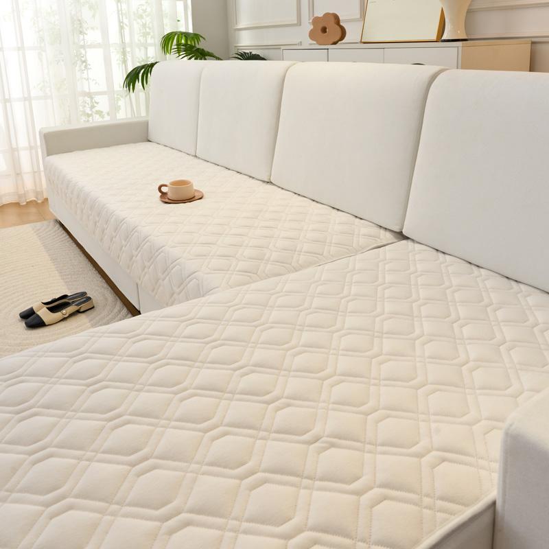 Geometrický měkký potah sedáku pohovky ve tvaru L pro domácí mazlíčky a děti, přehoz na pohovku, ochrana proti poškrábání kočkou, rohový ručník na pohovku, univerzální podsedák