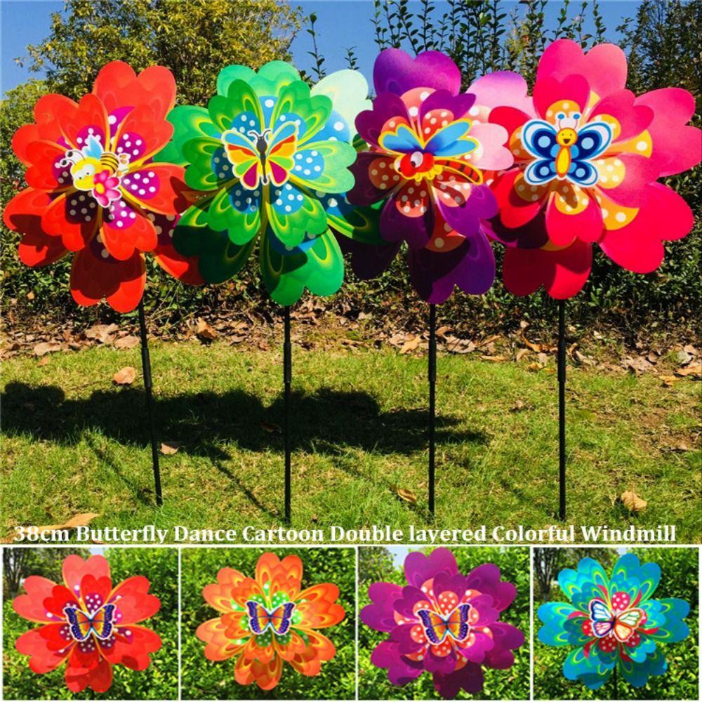 Multistyles Rotating Wind Spinner PVC Pinwheel Windmill  Outdoor Party Picnic Decor