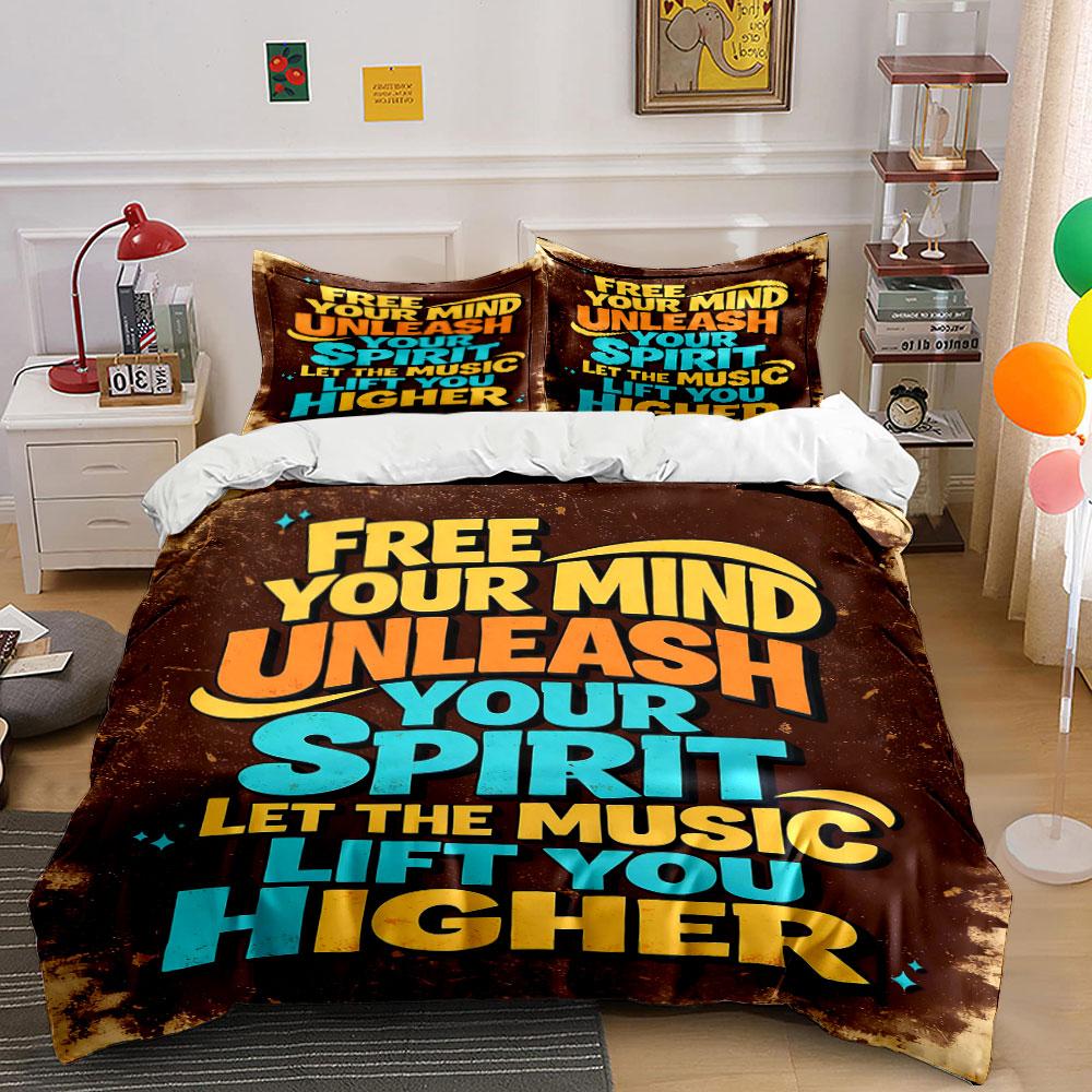 Bold text motivational quote. Bedding sets Duvet cover sets Duvet covers Pillowcases(1 * Duvet Cover 2 * Pillowcases without duvet insert)