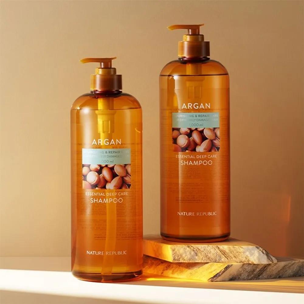 Large Size Shampoo for Damaged Hair Nature Republic Argan Essential Deep Care Shampoo (Large Size) 1000ml