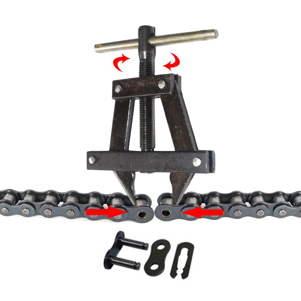 1PC Roller Chain Connecting Puller Holder Bicycle Harvester Saw Chain Tensioner Chain Winder Repair Tool