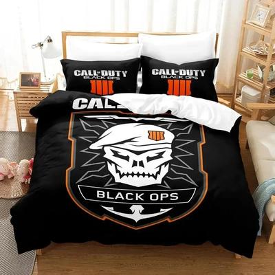 Game Call of Duty Emblem Logo Bettwäsche-Set Bettbezug Bettset Bettbezug Kissenbezug Bettdecke King Queen Size Jungen Erwachsene Bettwäsche