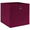 VidaXL Storage Boxes 4 Pcs Non-woven Fabric 28x28x28 Cm Dark Red
