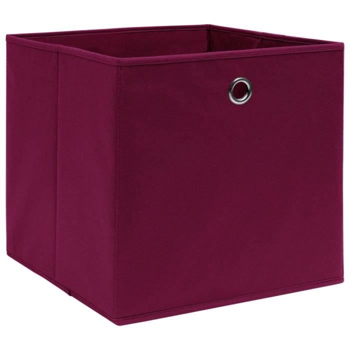 VidaXL Storage Boxes 4 Pcs Non-woven Fabric 28x28x28 Cm Dark Red