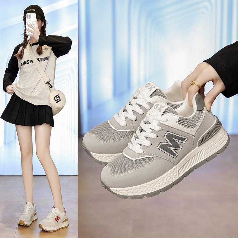 Spring Platform Fashion New Women's Running Casual Shoes Heightening Shoes Street Shot