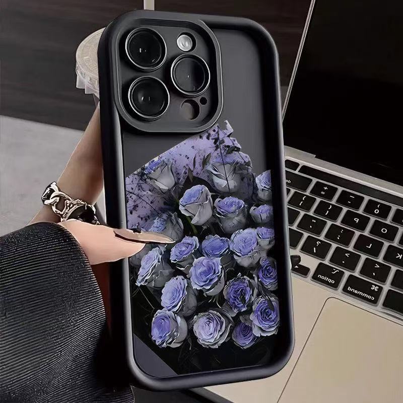 Art Dark Night Rose for Iphone16pro Mobile Phone Case Apple 15 Anti-drop 14/13promax New 12