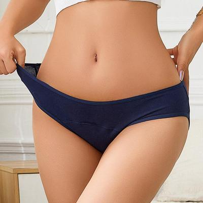 Cotton Hipster Panties for Women Soft Full Coverage Mid Rise Period Underwear Heavy Flow Leakproof Menstrual Briefs 91%