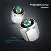 For Skoda 4PCS Aluminum Car Tire Valve Caps Anti Theft Auto Wheel Stem Covers S Kodiaq Octavia 2 3 Yeti Karoq Rapid Fabia VII