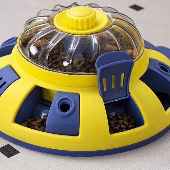 Dispensador de Premios para Mascotas Alimentador Lento Ajustable Perros Juguete de Rompecabezas Interactivo Estimula el Instinto de Búsqueda de Comida para Gatos Entrenamiento Y Enriquecimiento