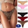 6 unidades/pacote calcinha feminina sem costura de cintura baixa calcinha íntima de seda ultrafina senhoras g-string breve