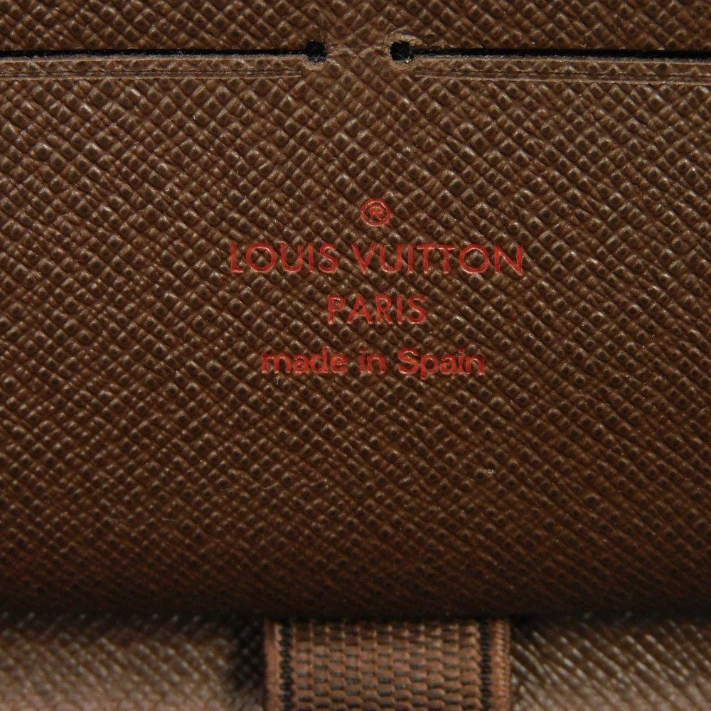 Used 12564 Zippy Organizer N60003 7940 Old Model Logo Brown Zip Around Card Case Coin Purse Damier Ebene Unisex from