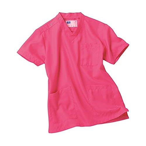 Jichodo WHISeL Unisex Medical Scrub Top Strawberry Pink Polyester Twill Size 3L WH11485C