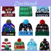 Cozy Knitted Beanie Xmas Hat With Led Lights For Winter Warmth And Festive Cheer