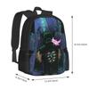 Warden N Axolotl Large Capacity School Backpack Laptop Bags Warden Axolotl Cliffs Caves Video Game Cute