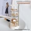 Rotating Transparent Jewelry Storage Box for Earrings, Necklaces, and Hair Accessories