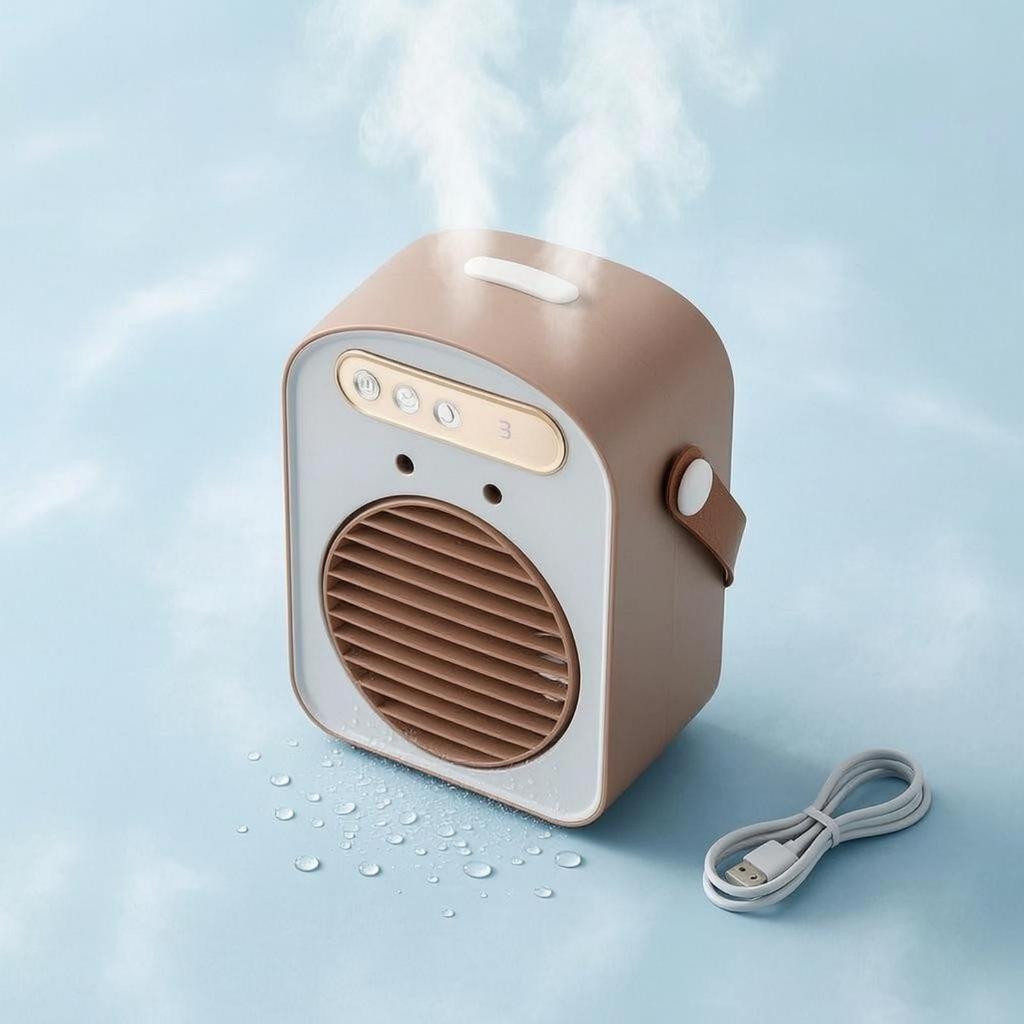 USB Air Cooling Device Spray Humidification Desktop ThreeSpeed Humidifying Fan