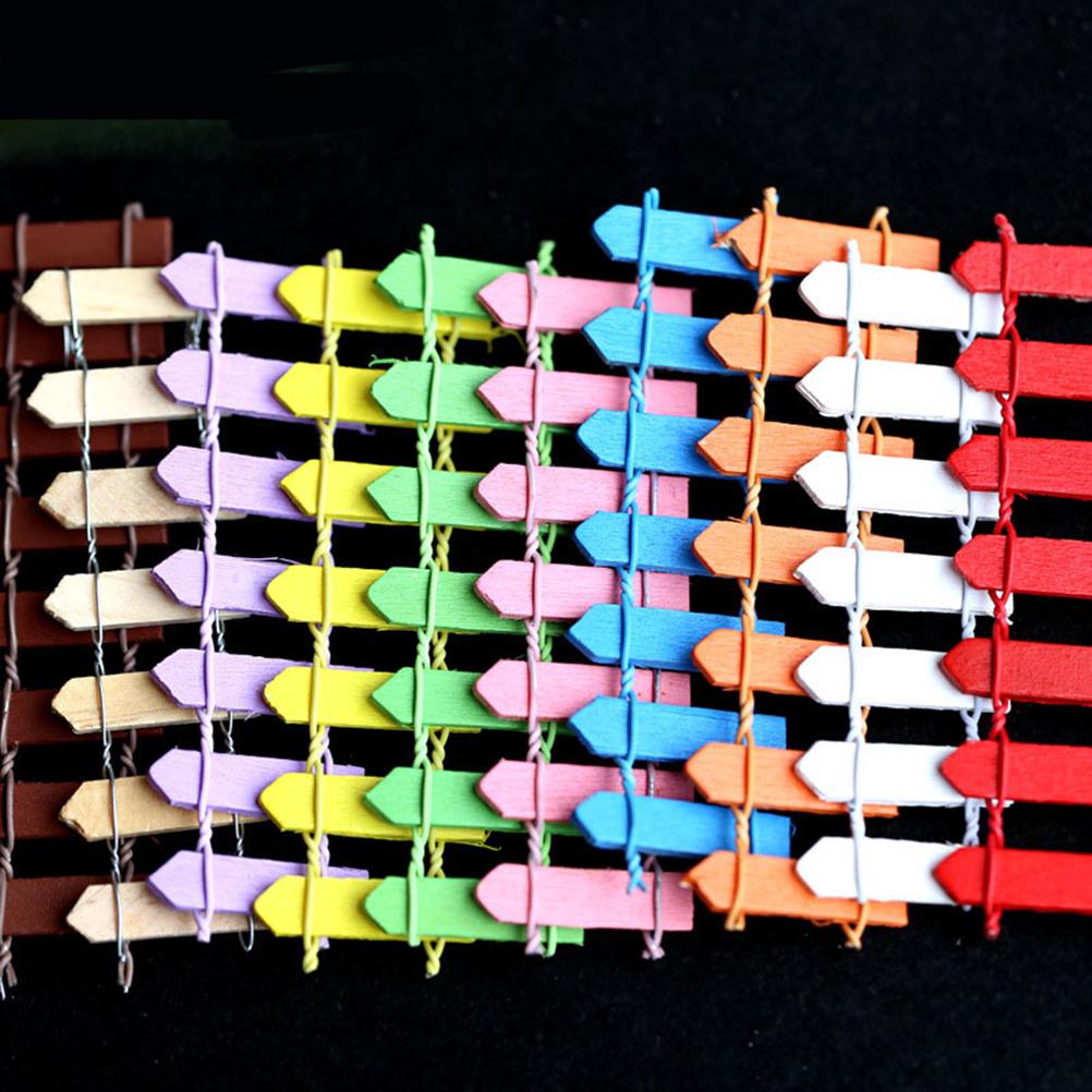 Μίνι Χειροτεχνία DIY Μικρο-Τοπιοσχέδηση Σπιτάκια Διακοσμητικά Αξεσουάρ Ξύλινο Φράχτης Φράχτης Παλισάδα Μικροσκοπικός Κήπος Νεράιδων Διακόσμηση Σπιτιού