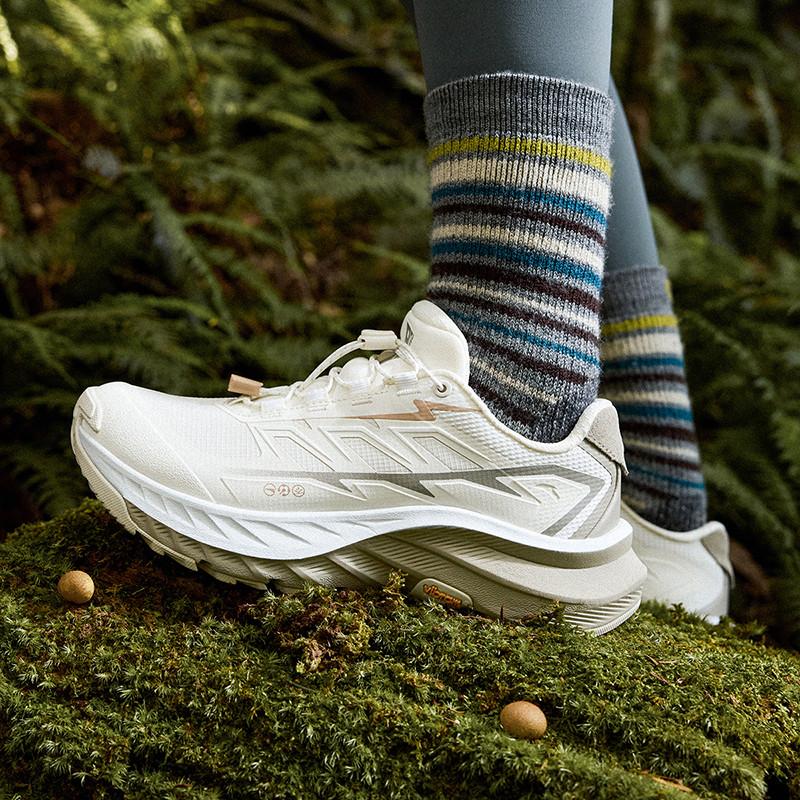 Anta Explore 2 Comfortable Stylish Shock Absorbing Durable Lightweight Low Top Trail Running Shoes Women sneaker White Brown 922445588-2