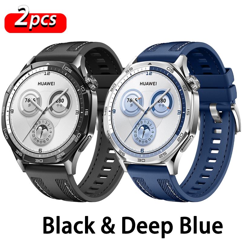 Official 22mm Nylon Strap For HUAWEI WATCH GT 6 5 4 46mm/Watch 4 5 6 Pro/GT 6 5 3 2 Pro 46 mm Composite Silicone Band Bracelet
