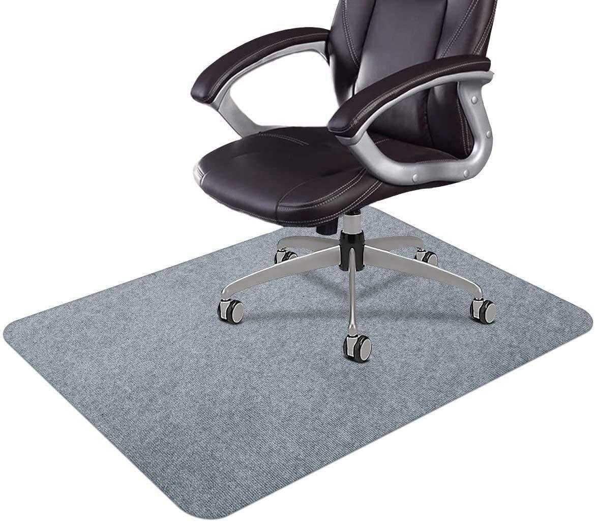 Kantoorstoelmat op wieltjes Computerstoelmat Kleuren Slaapkamer Woonkamer Kantoor Draaistoel Tapijt Slijtvaste mat 90x120cm lichtgrijze kleur